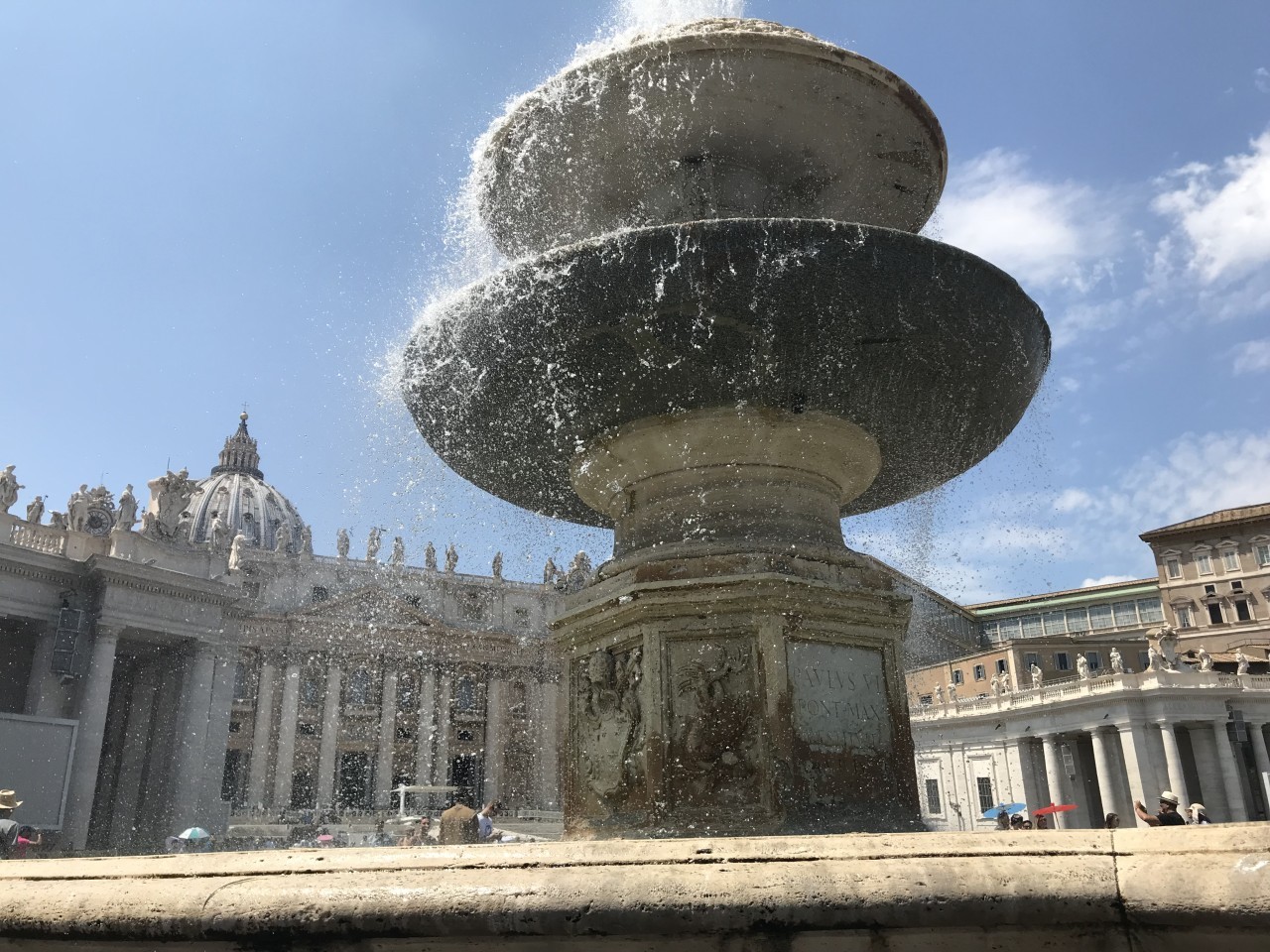 big fountain in St. Peter in Vatican